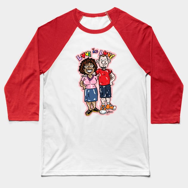 Love is Love Baseball T-Shirt by beetoons